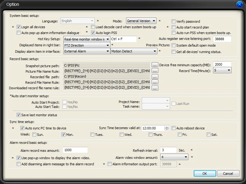 Pro Surveillance System Option