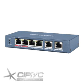 Комутатор PoE Hikvision DS-3E0106HP-E