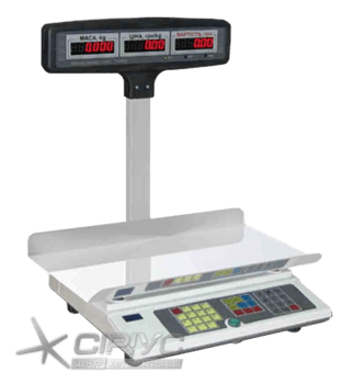 Весы электронные торговые ВТА-60/15-5D-Т-Ш-АС