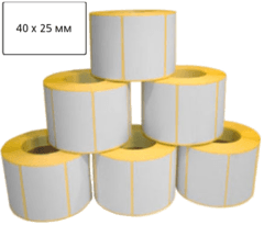 Термотрансферна етикетка самоклеюча 40 х 25